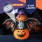 8FT Width Halloween Inflatable Bat Outdoor Decorations with LED Lights (black,yellow,purple)